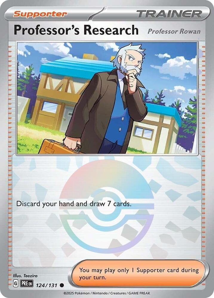 Pokemon Professor's Research Professor Rowan (Poké Ball) 124/131 Prismatic Evolutions