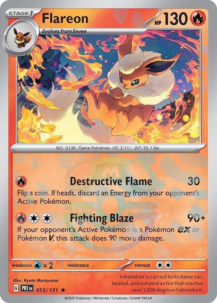 Pokemon Flareon (Master Ball) 13/131 Prismatic Evolutions
