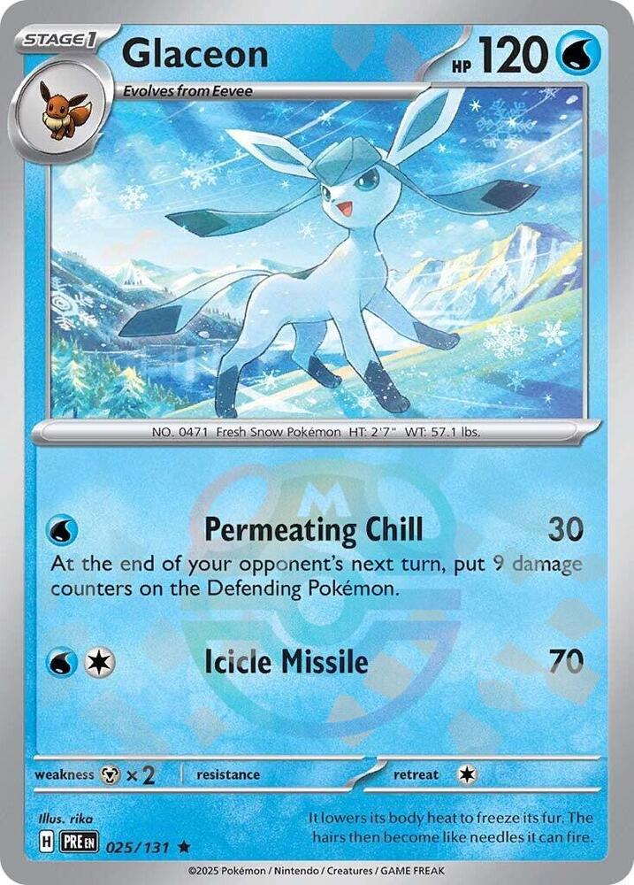 Pokemon Glaceon (Master Ball) 25/131 Prismatic Evolutions
