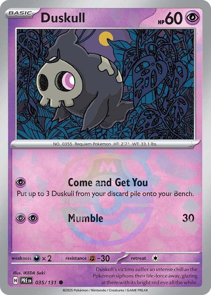 Pokemon Duskull (Master Ball) 35/131 Prismatic Evolutions