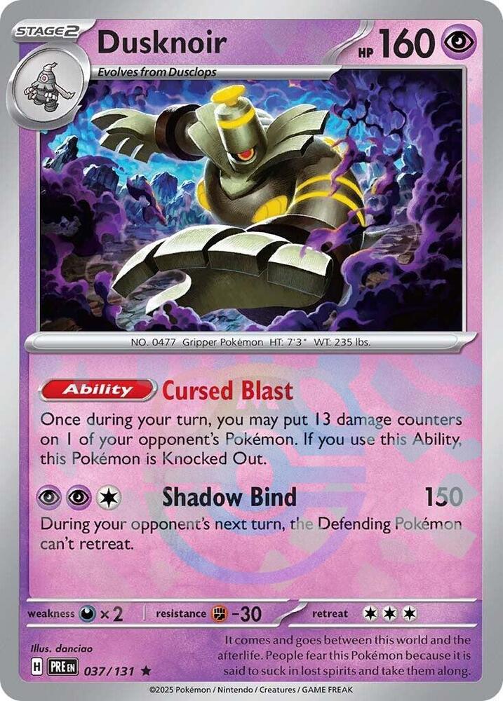 Pokemon Dusknoir (Master Ball) 37/131 Prismatic Evolutions