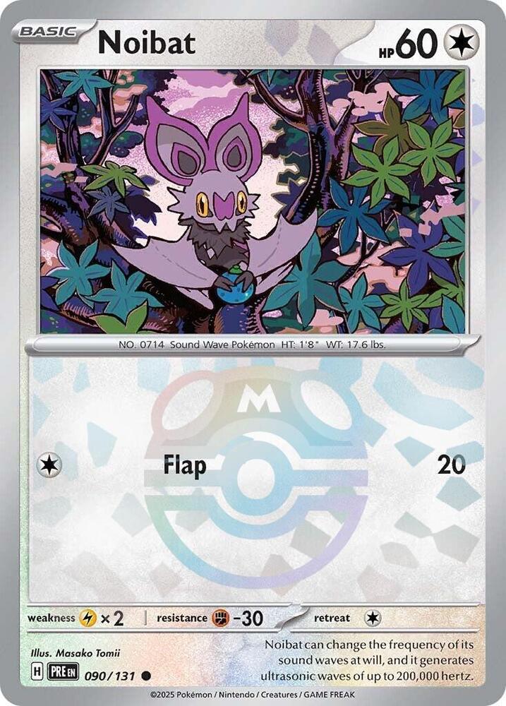 Pokemon Noibat (Master Ball) 90/131 Prismatic Evolutions