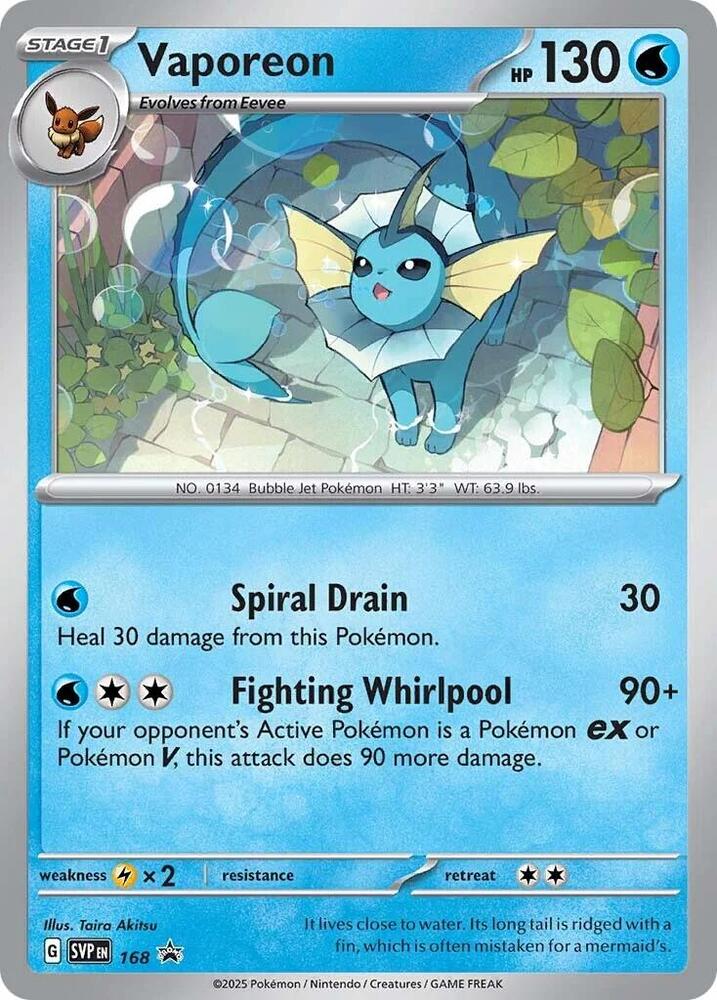 Pokemon Vaporeon 168 SVP Black Star Promos