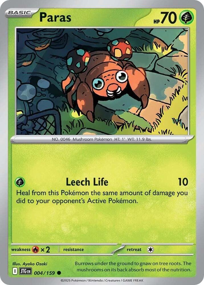 Pokemon Paras 4/159 Journey Together