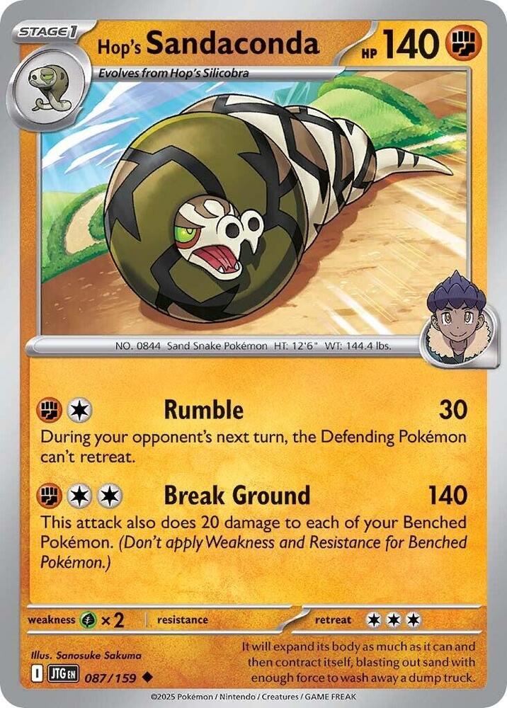 Pokemon Hop's Sandaconda 87/159 Journey Together