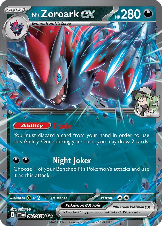 Pokemon N's Zoroark ex 98/159 Journey Together