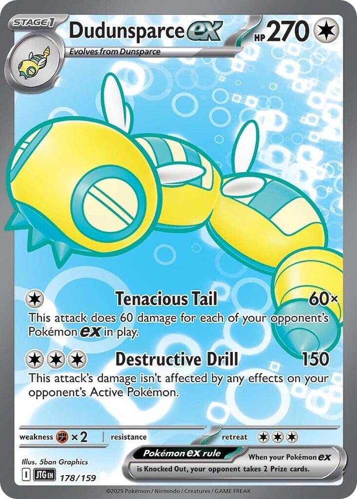 Pokemon Dudunsparce ex 178/159 Journey Together