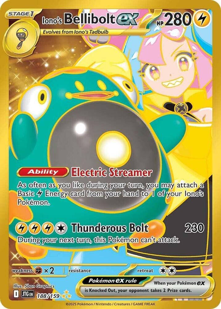 Pokemon Iono's Bellibolt ex 188/159 Journey Together
