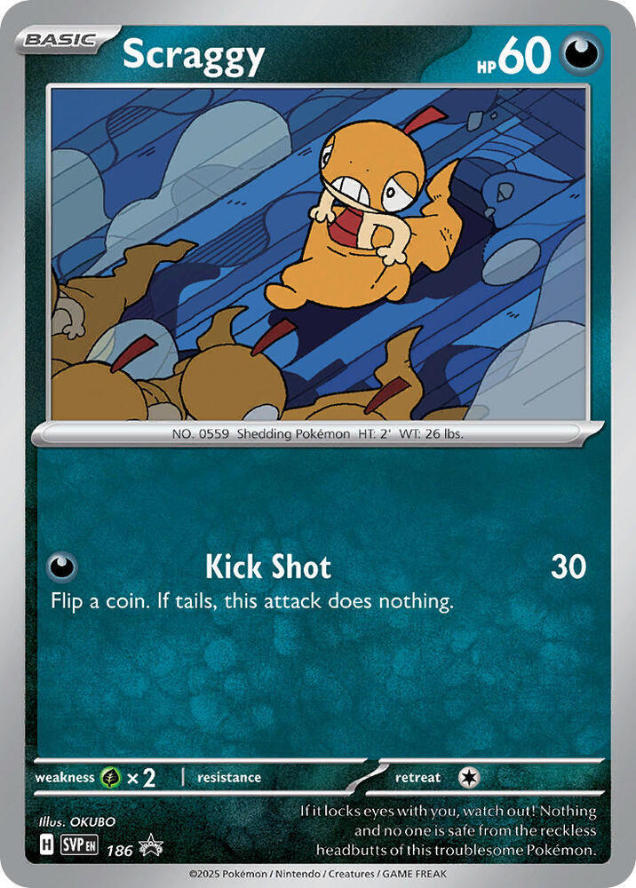Pokemon Scraggy 186 SVP Black Star Promos