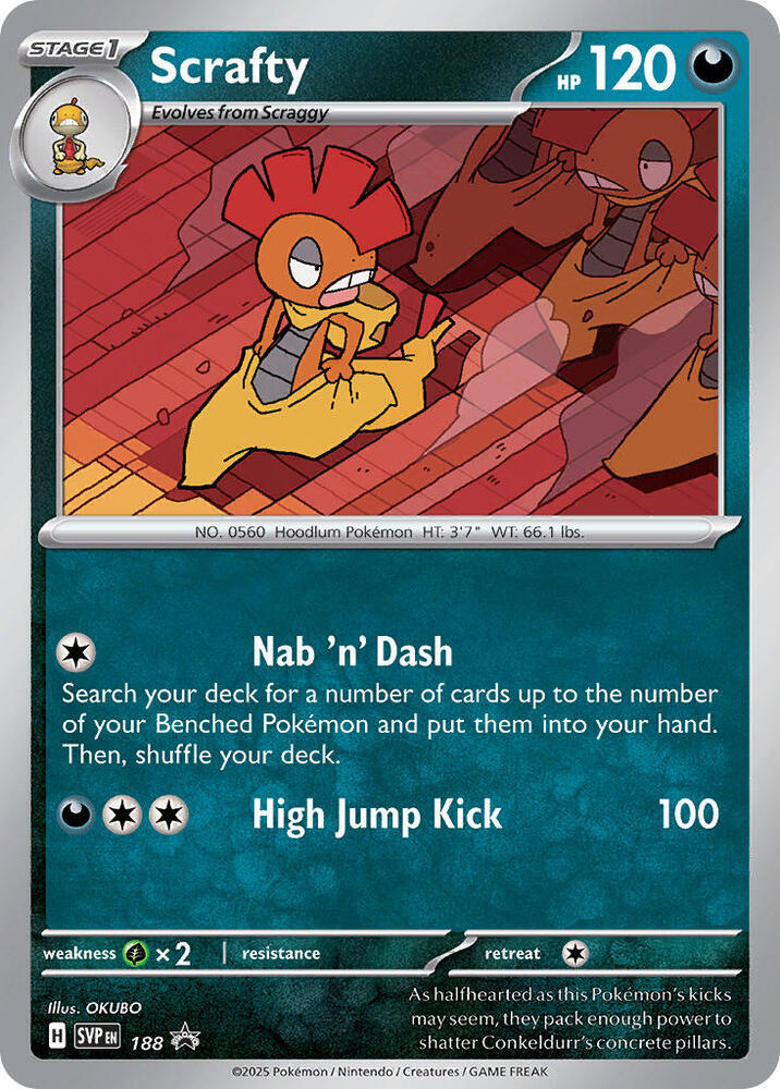 Pokemon Scrafty 188 SVP Black Star Promos