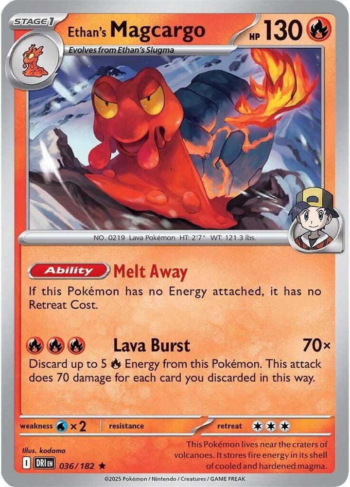 Pokemon Ethan's Magcargo 36/182 Destined Rivals