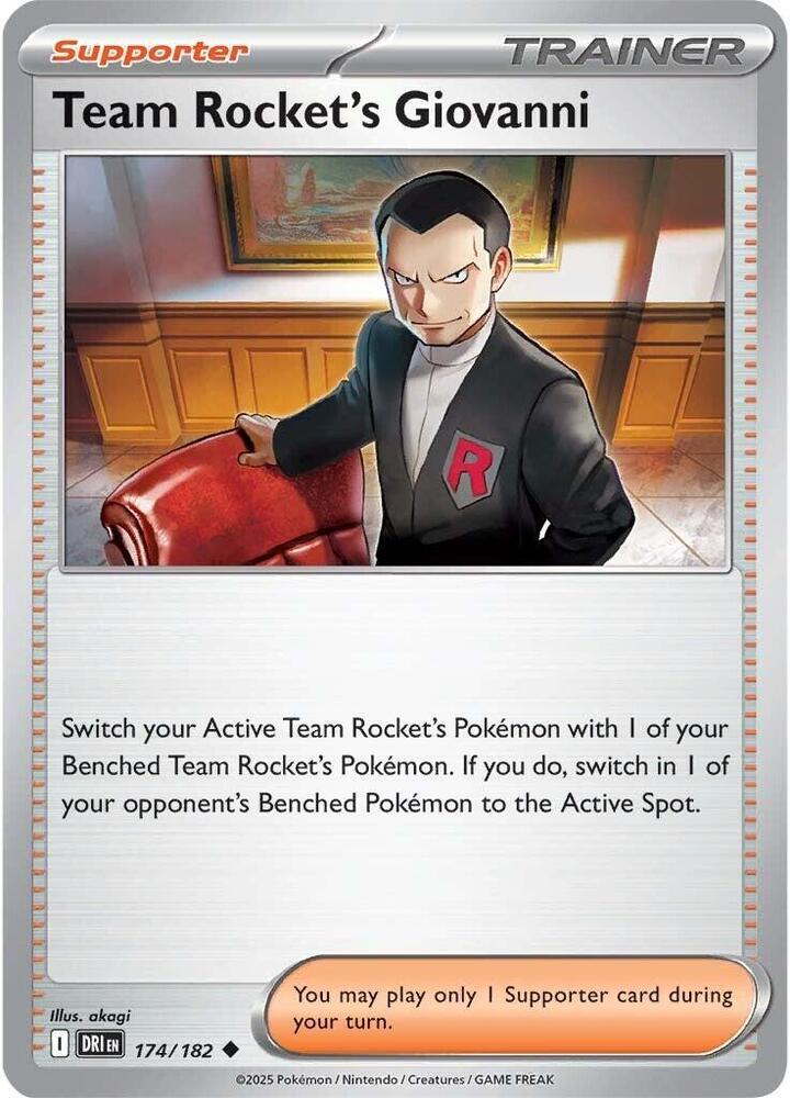 Pokemon Team Rocket's Giovanni 174/182 Destined Rivals