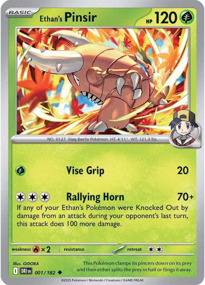 Pokemon Ethan's Pinsir 1/182 Destined Rivals