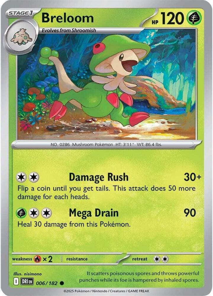 Pokemon Breloom 6/182 Destined Rivals