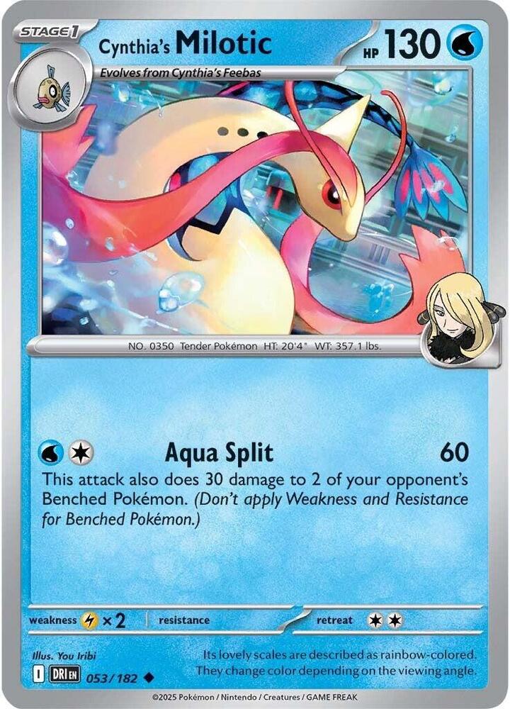 Pokemon Cynthia's Milotic 53/182 Destined Rivals