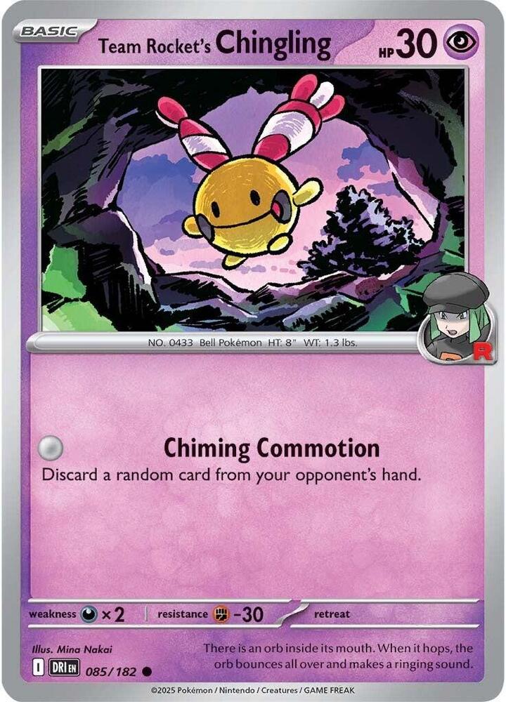 Pokemon Team Rocket's Chingling 85/182 Destined Rivals