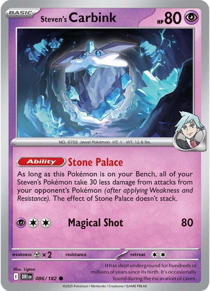 Pokemon Steven's Carbink 86/182 Destined Rivals