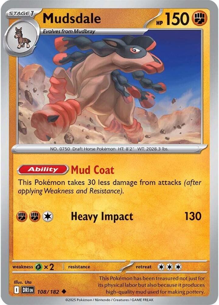 Pokemon Mudsdale 108/182 Destined Rivals
