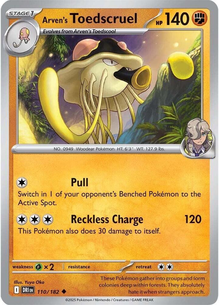 Pokemon Arven's Toedscruel 110/182 Destined Rivals