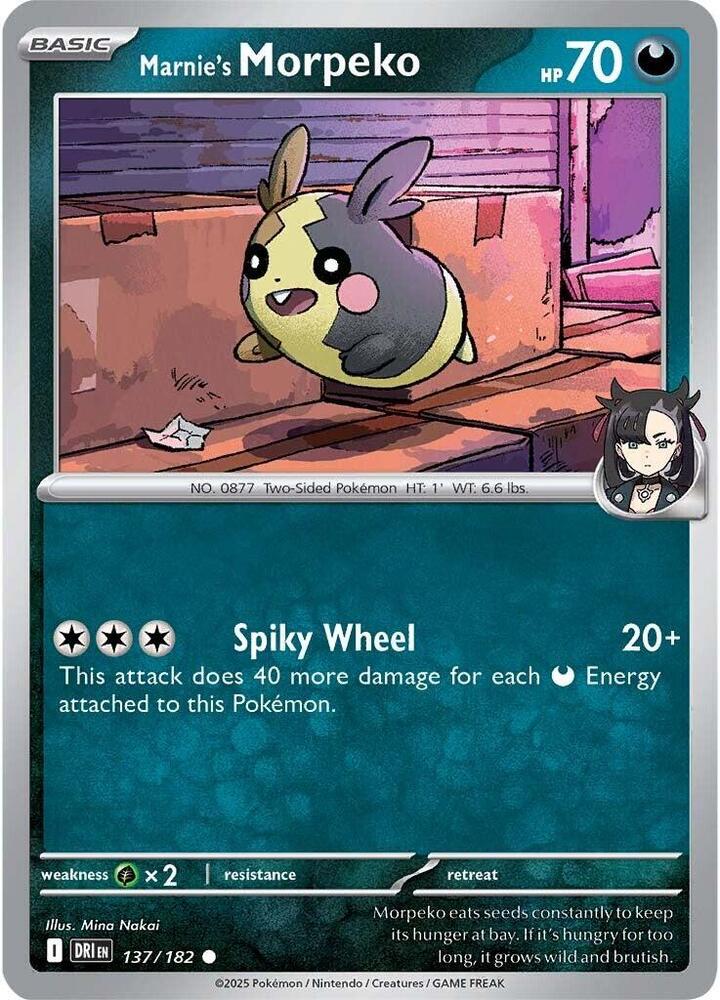 Pokemon Marnie's Morpeko 137/182 Destined Rivals