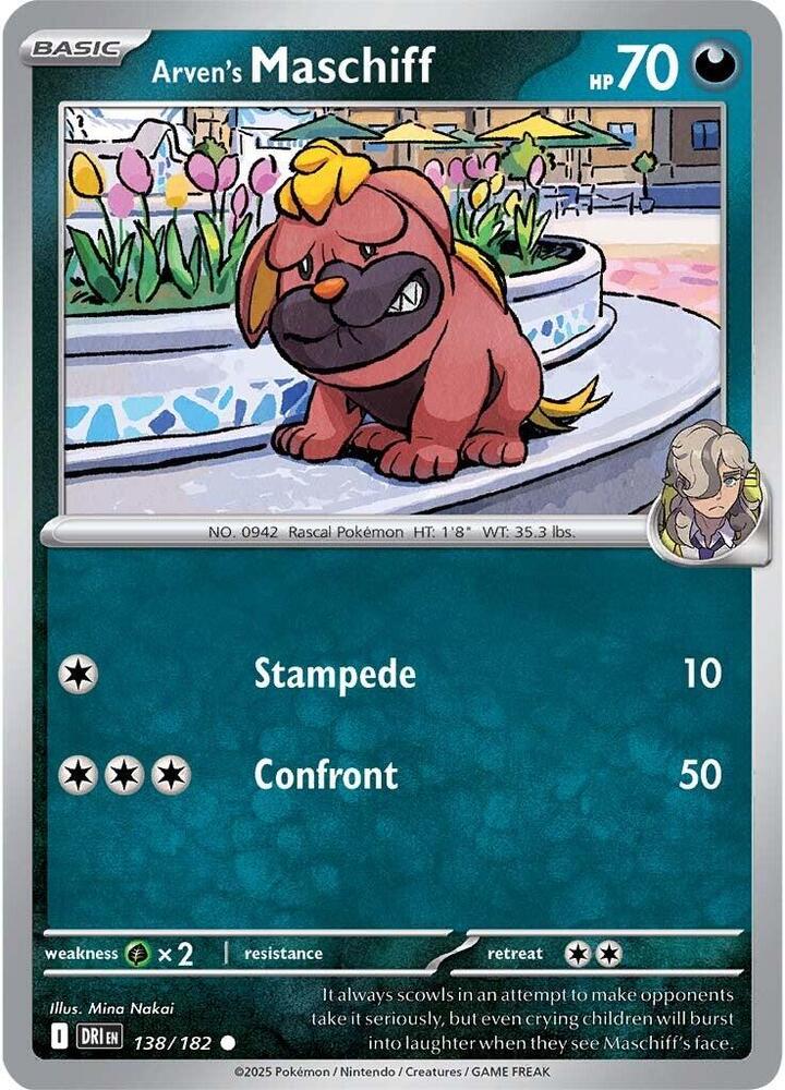Pokemon Arven's Maschiff 138/182 Destined Rivals