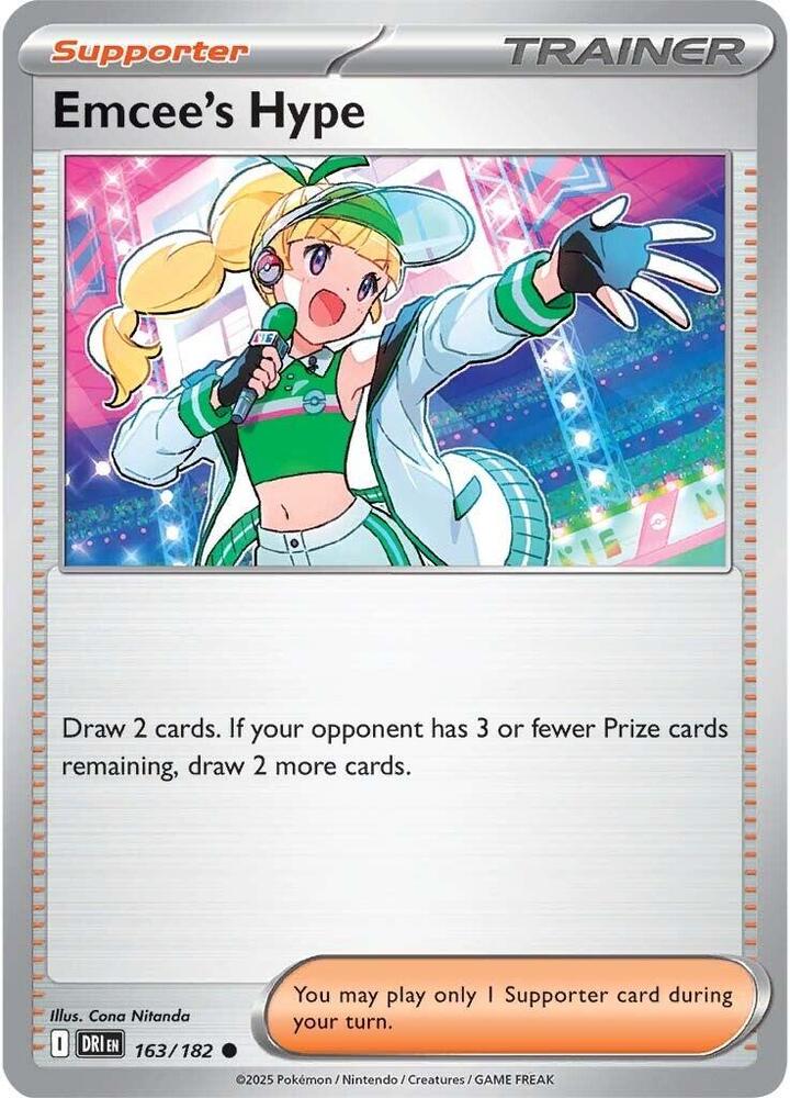 Pokemon Emcee's Hype 163/182 Destined Rivals