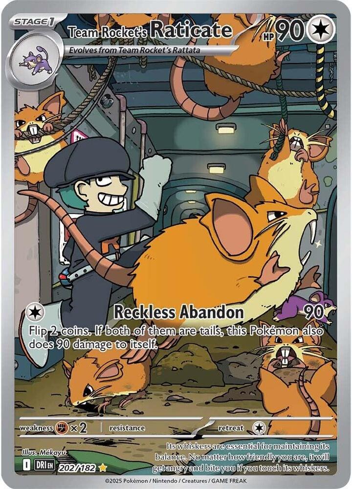 Pokemon Team Rocket's Raticate 202/182 Destined Rivals