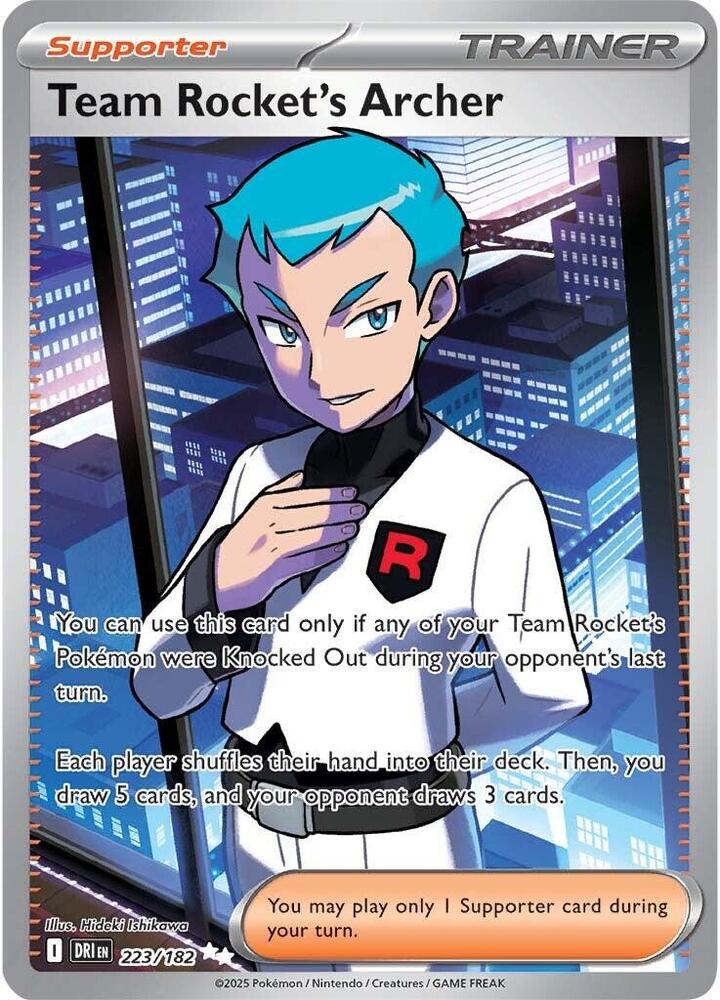 Pokemon Team Rocket's Archer 223/182 Destined Rivals