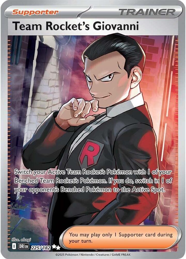 Pokemon Team Rocket's Giovanni 225/182 Destined Rivals