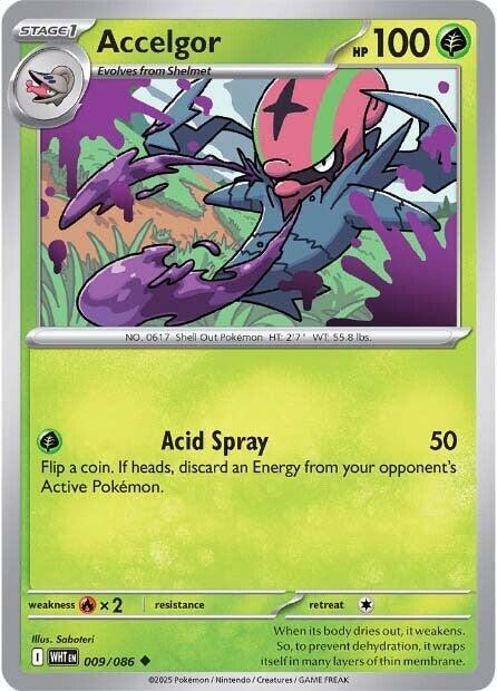Pokemon Accelgor (Master Ball) 9/86 White Flare