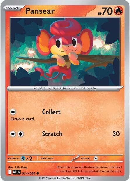 Pokemon Pansear 14/86 White Flare