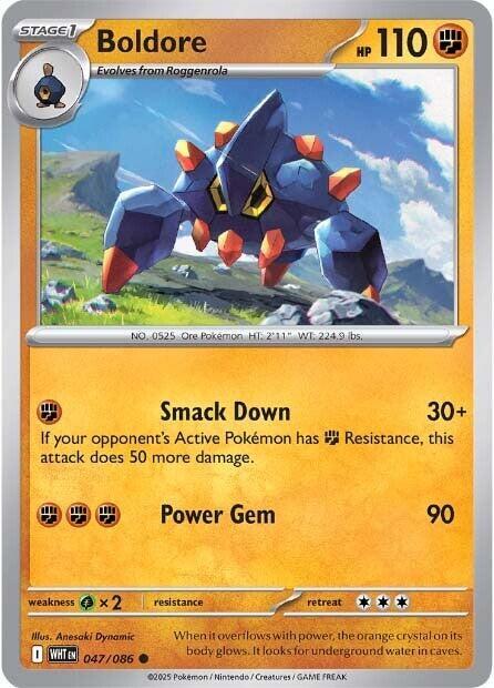 Pokemon Boldore (Master Ball) 47/86 White Flare