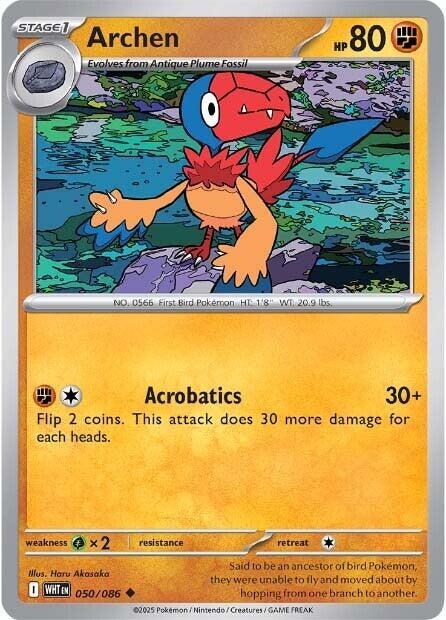 Pokemon Archen (Poké Ball) 50/86 White Flare