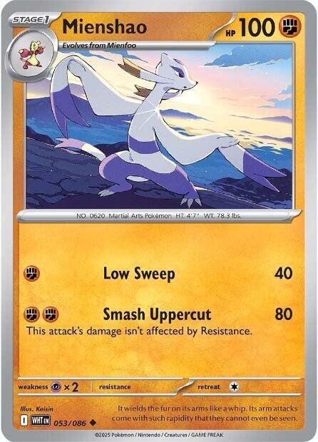 Pokemon Mienshao 53/86 White Flare