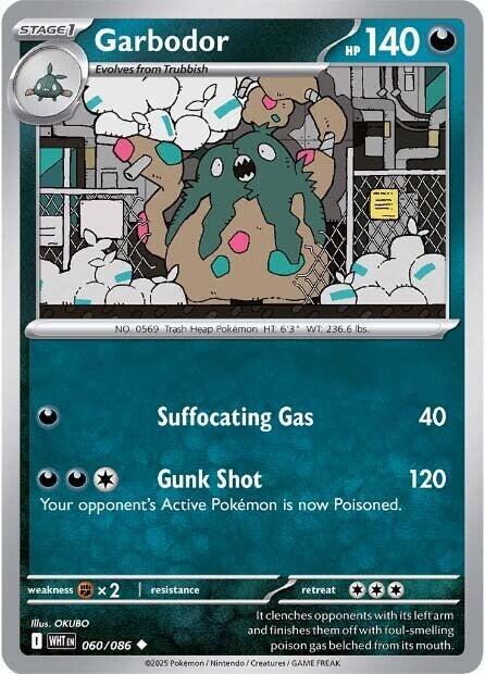 Pokemon Garbodor (Master Ball) 60/86 White Flare