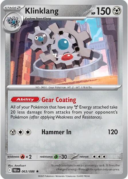 Pokemon Klinklang (Master Ball) 63/86 Black Bolt