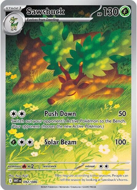 Pokemon Sawsbuck 92/86 White Flare