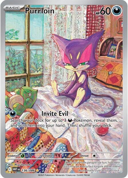 Pokemon Purrloin 136/86 White Flare