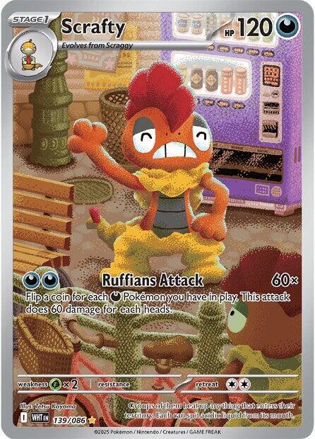 Pokemon Scrafty 139/86 White Flare