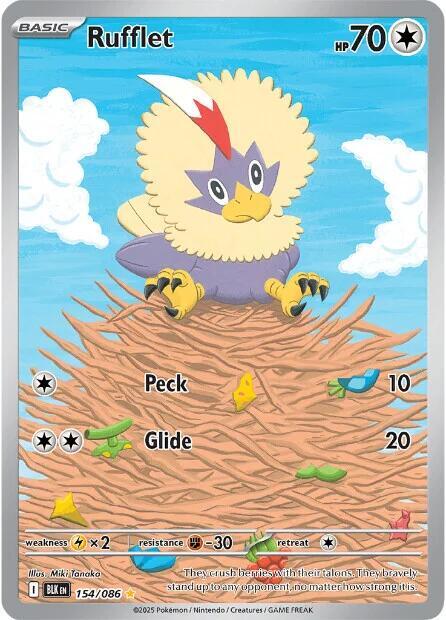 Pokemon Rufflet 154/86 Black Bolt