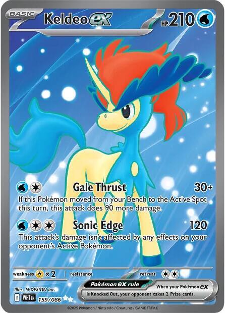 Pokemon Keldeo ex 159/86 White Flare