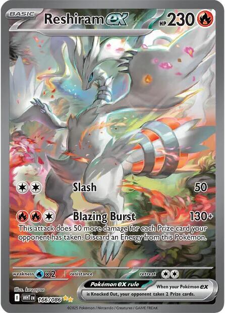 Pokemon Reshiram ex 166/86 White Flare