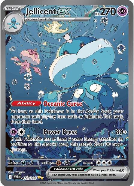 Pokemon Jellicent ex 168/86 White Flare