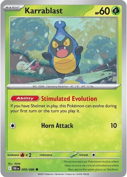 Pokemon Karrablast (Poké Ball) 9/86 Black Bolt