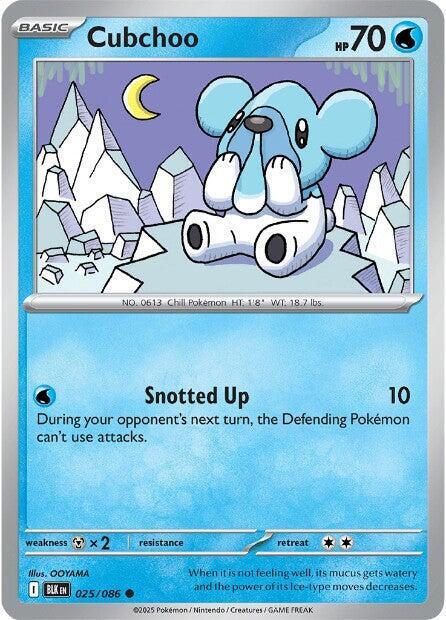 Pokemon Cubchoo (Master Ball) 25/86 Black Bolt