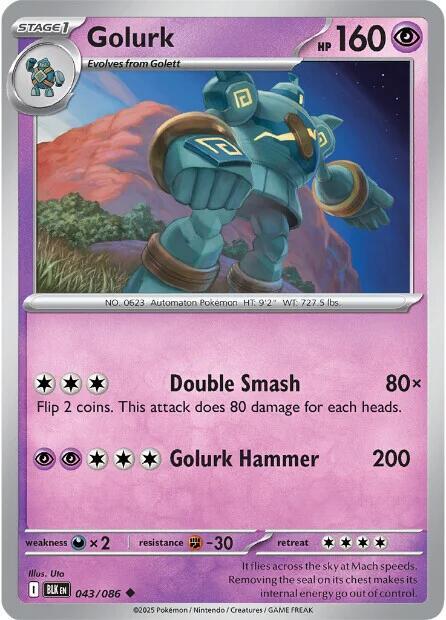 Pokemon Golurk 43/86 Black Bolt
