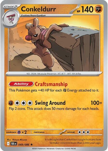 Pokemon Conkeldurr 49/86 Black Bolt