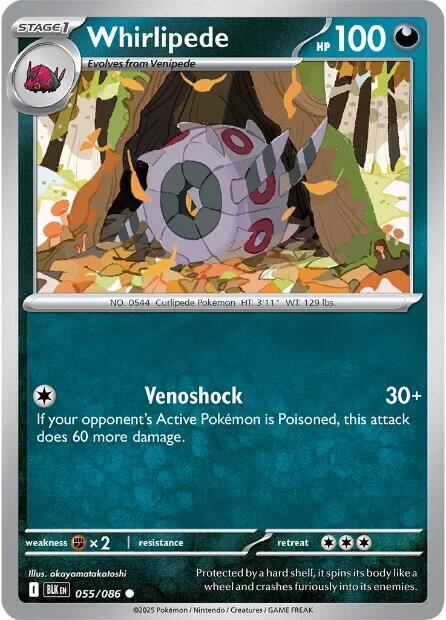 Pokemon Whirlipede (Poké Ball) 55/86 Black Bolt