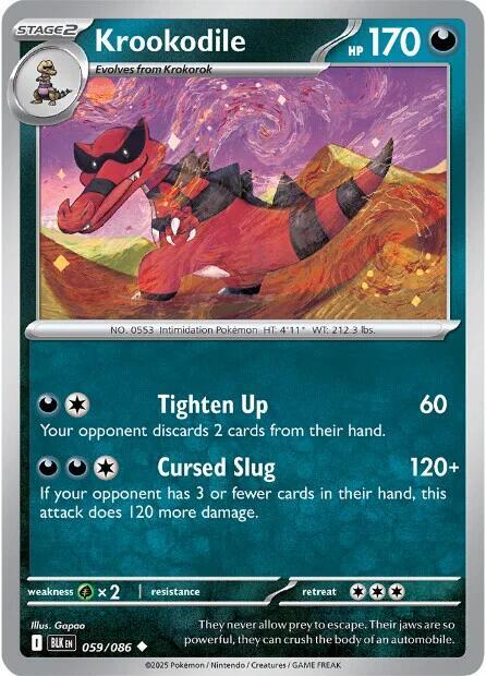 Pokemon Krookodile (Master Ball) 59/86 Black Bolt