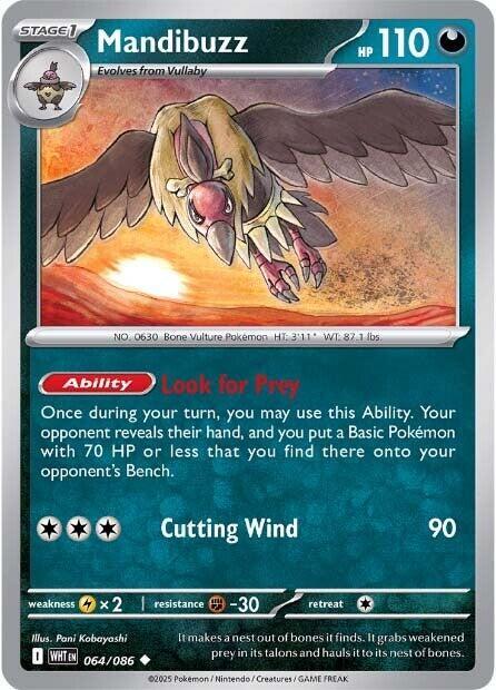 Pokemon Mandibuzz (Master Ball) 64/86 White Flare